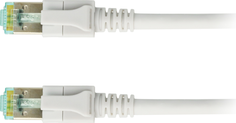 Cable patch RJ45 S/FTP Cat6a 1m gris LED