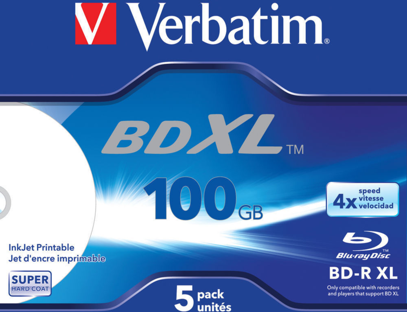 Verbatim Blu-ray BD-R 100GB 4x JC 5-pack