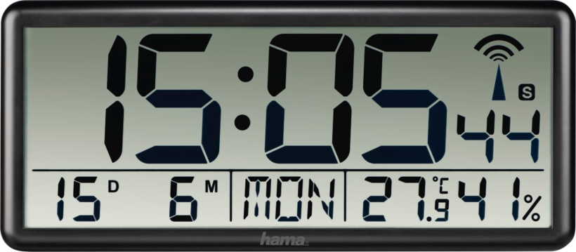 Pendule radio numérique Hama Jumbo noir