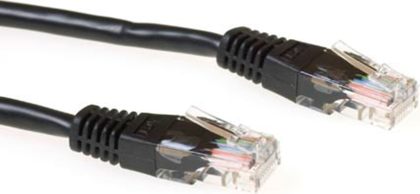Patch Cable RJ45 U/UTP Cat6 0.5m Black