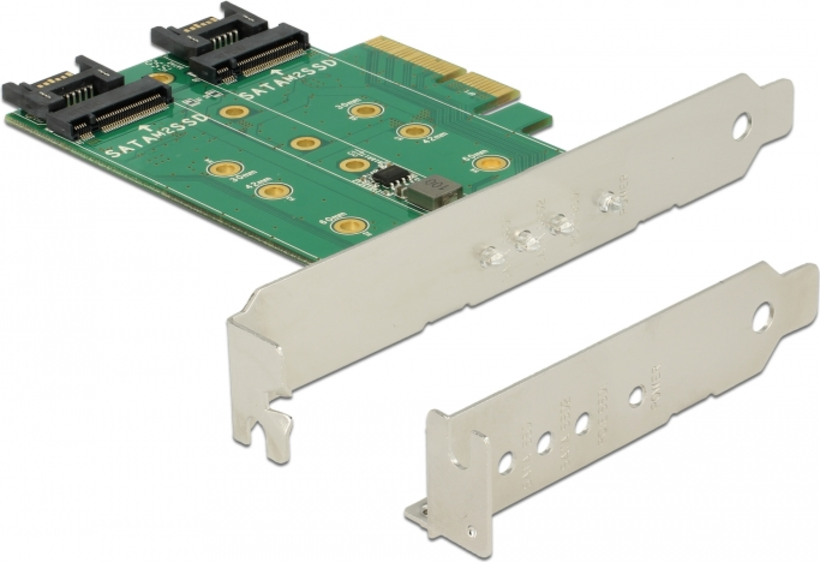 Carte Delock PCIe > 3 x M.2 (NVMe)
