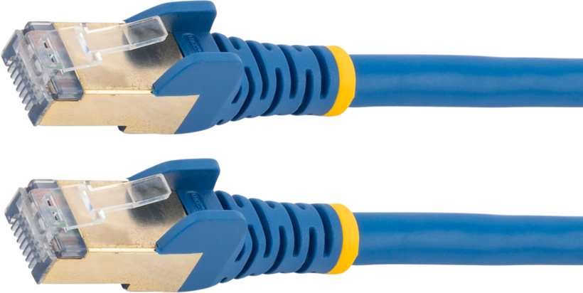 Patch Cable RJ45 F/FTP Cat6a 0.5m Blue