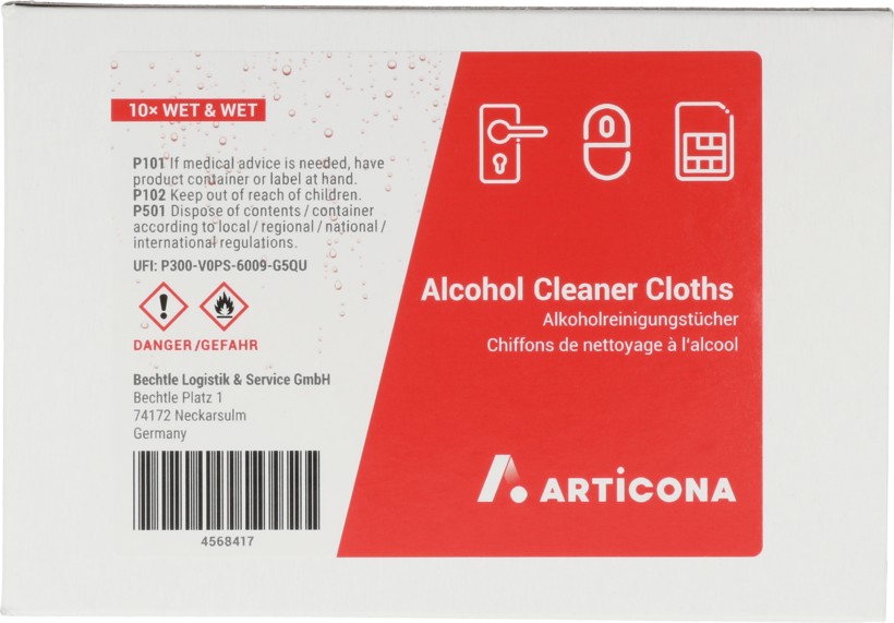 ARTICONA Alcohol-based CleaningWipe 10x