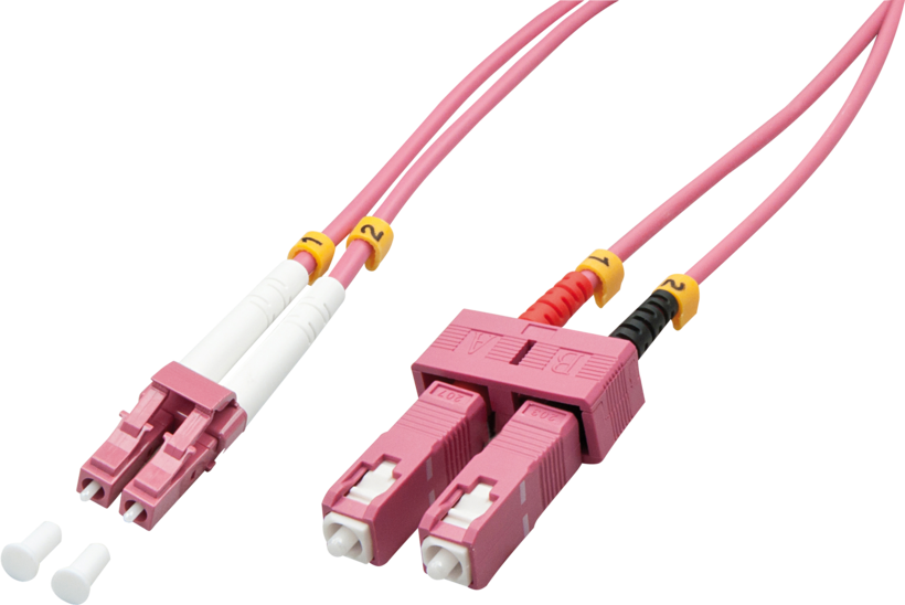 Cable patch dúplex FO LC-SC 3 m 50/125µ