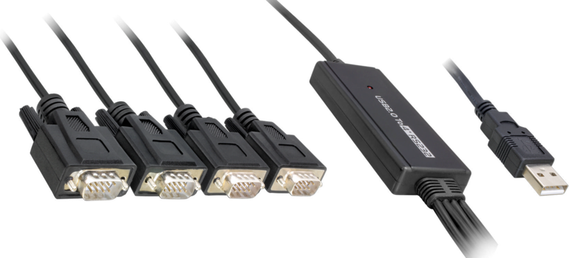 Adapter 4x DB9/m (RS232) - USB-A/m