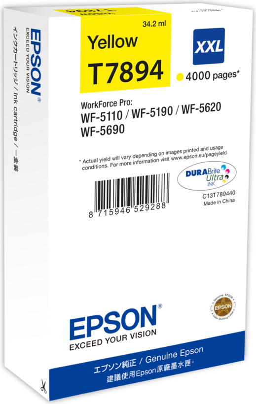 Epson T789 XXL Tinte gelb