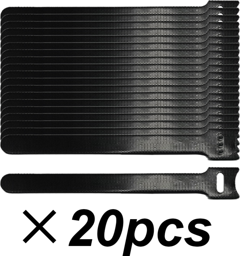 Opas. kabl. na rzep 150 mm, czarne 20szt