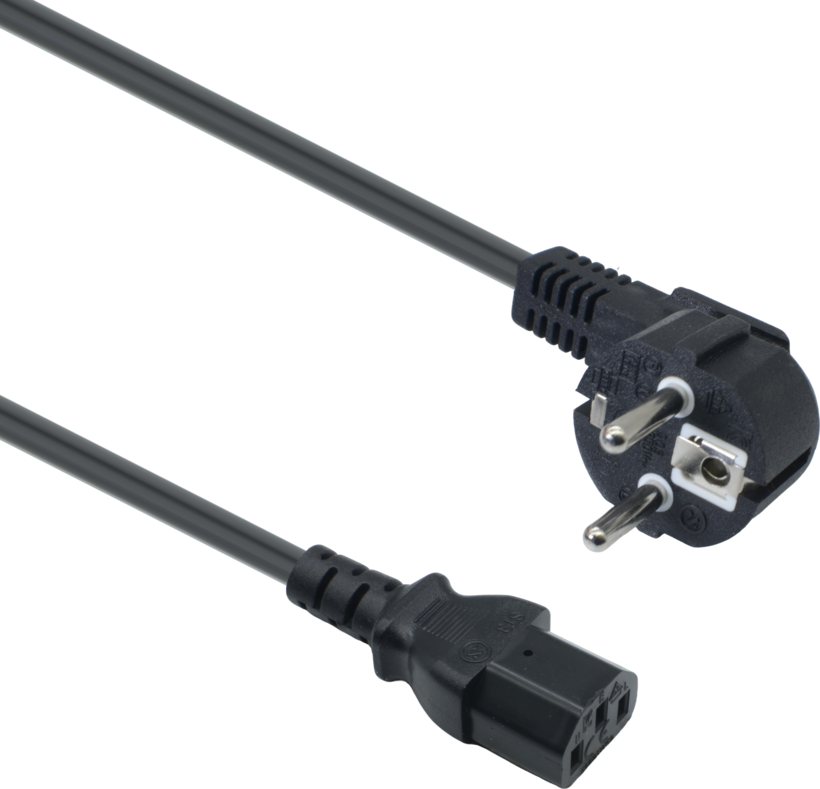 Kabel zasilający (m.) - C13, 3 m, czarny