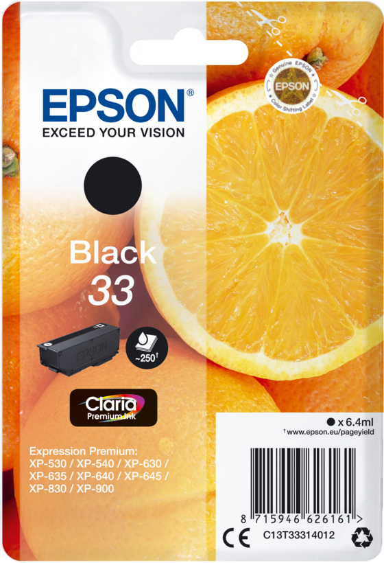 Epson 33 Claria Ink Black