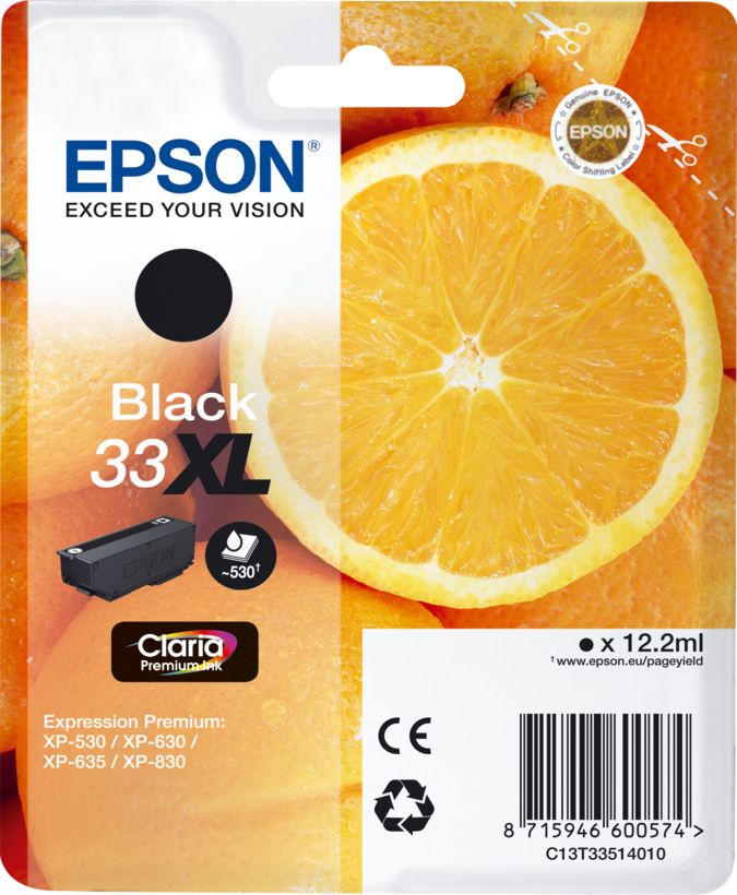 Epson 33XL Claria Ink Black