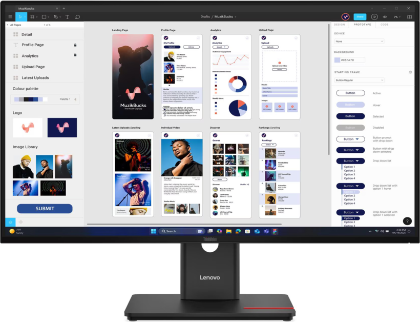 Lenovo ThinkVision T32UD-40 Monitor