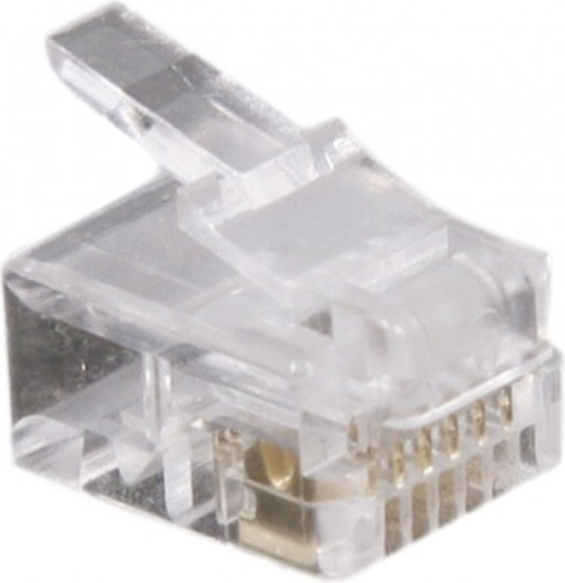 Connecteur modulaire câble plat 6P6C x10