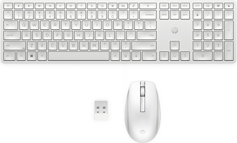HP 655 Keyboard and Mouse Set White