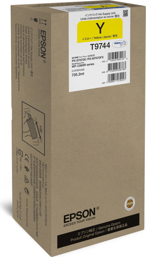Encre Epson T9744 XXL, jaune