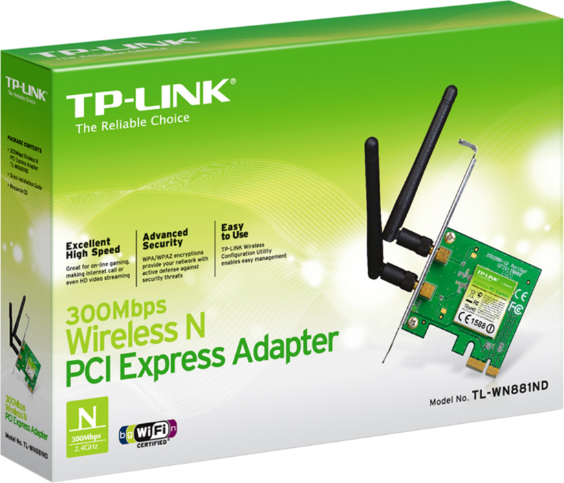 Adaptér TP-LINK TL-WN881ND WLAN PCIe