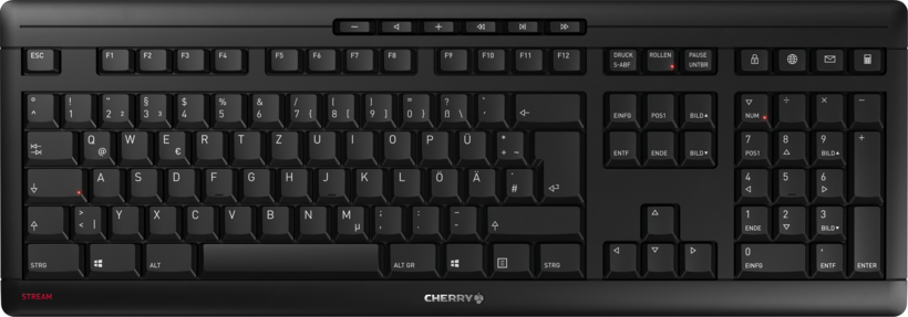 CHERRY STREAM KEYBOARD WIRELESS Black