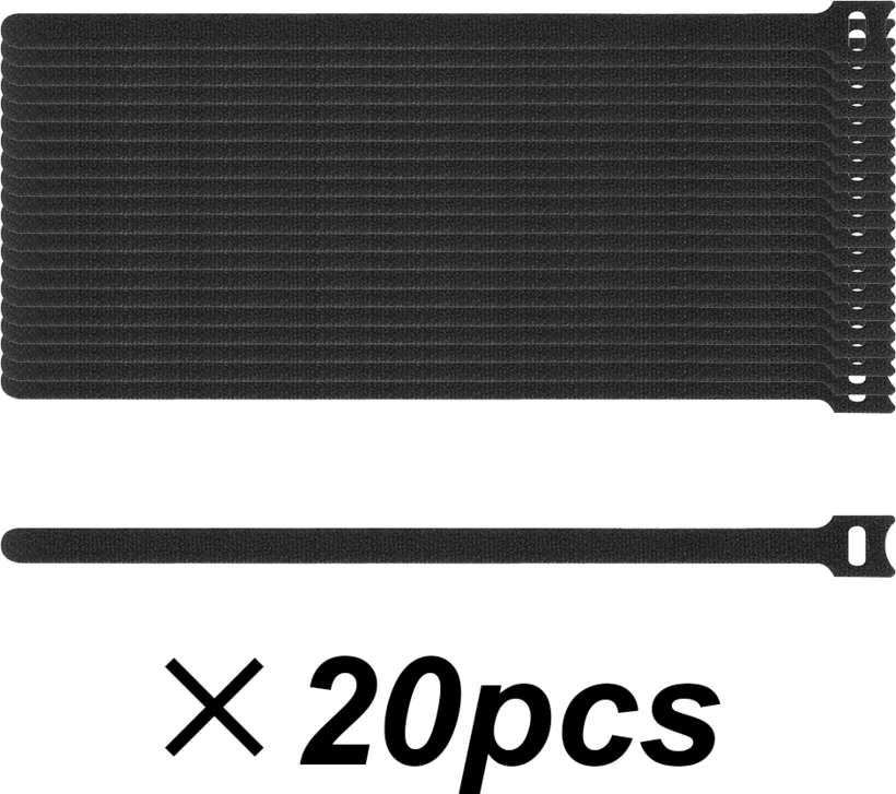 Opas. kabl. na rzep 300mm, czarne 20szt