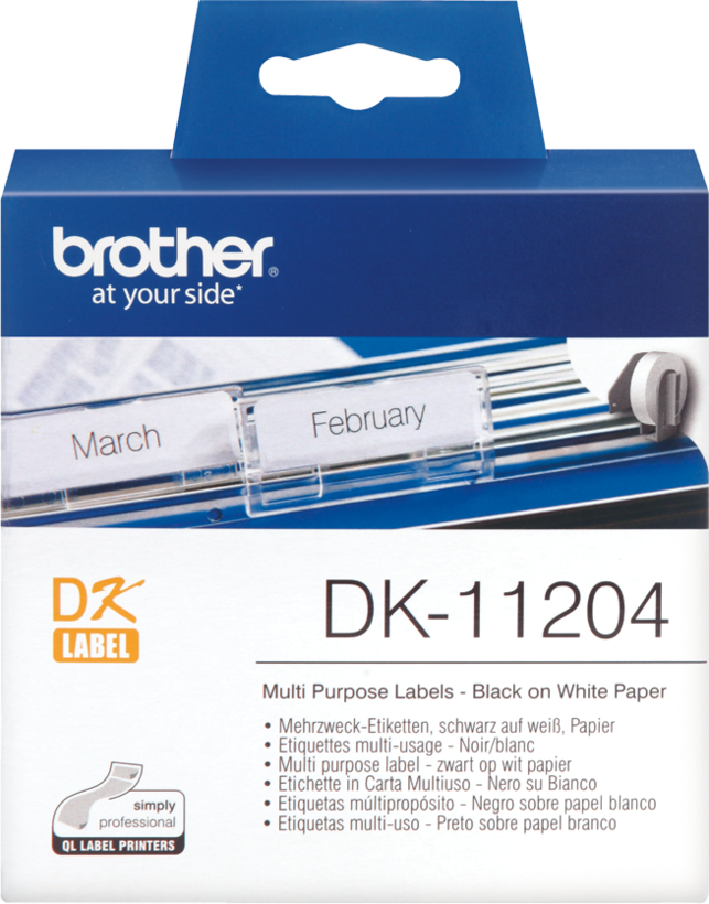 Etiquetas multifunções Brother 17x54 mm