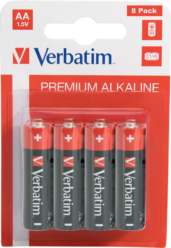 Pile alcaline Verbatim LR6, pack de 8