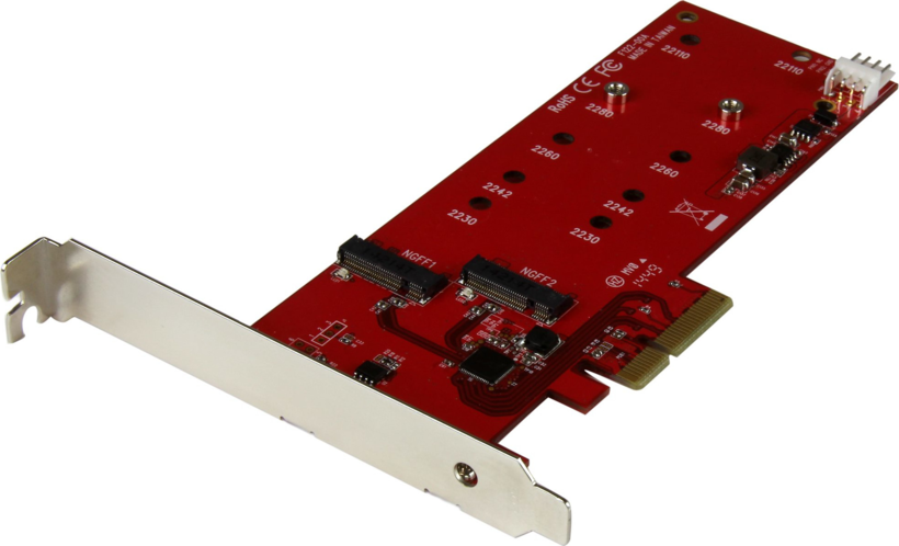 Interfaz PCIe StarTech 2 x M.2 SATA