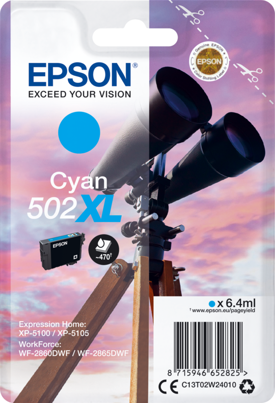 Epson 502 XL Ink Cyan