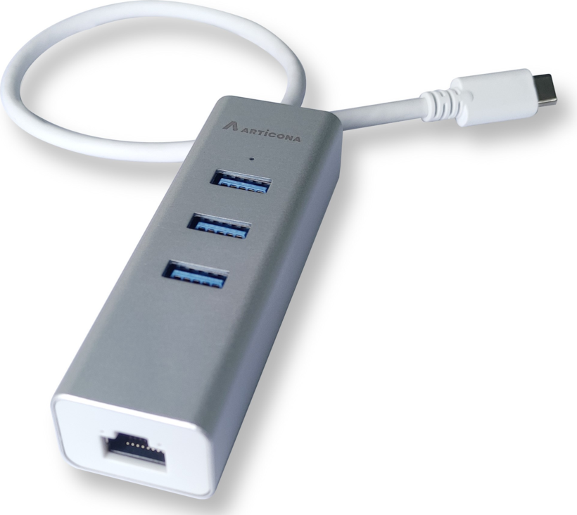 ARTICONA USB Hub 3.0 3-port USB-C + RJ45