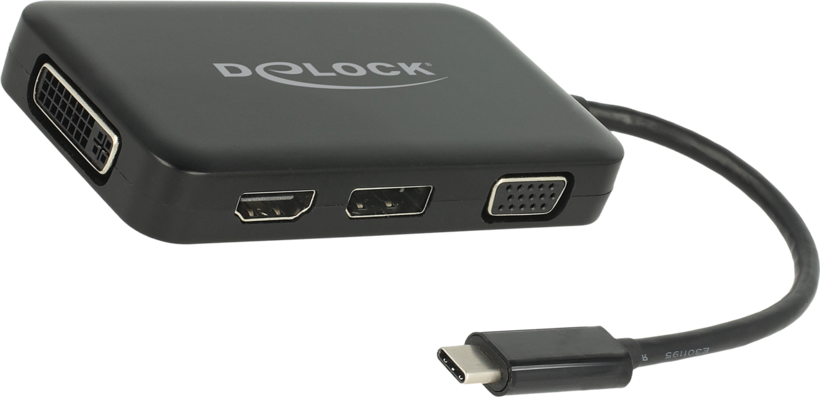 Adapter USB C - VGA+HDMI+DVI-D+DP