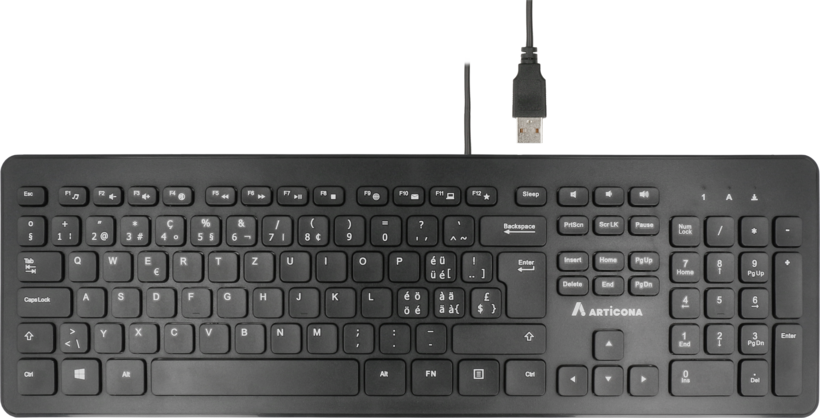 ARTICONA USB-A Wired Keyboard Black