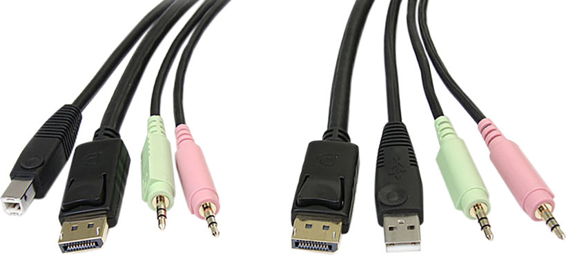StarTech KVM Cable DP+USB+Audio 1.8m