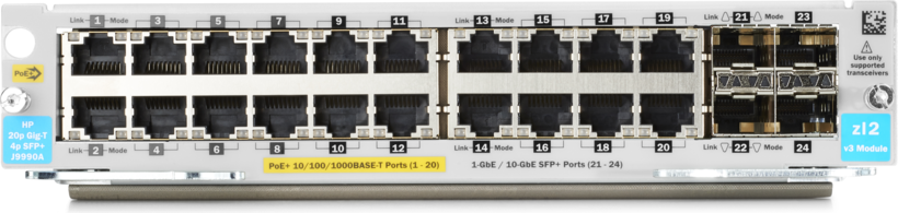 HPE Aruba 20xGb PoE+/4x SFP+ v3 zl2 Mdl