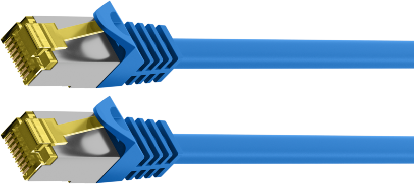 Patch Cable RJ45 S/FTP Cat6a 0.25m Blue