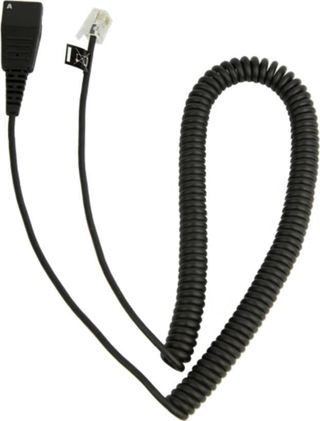 Câble raccordement casque QD-RJ10 spir.