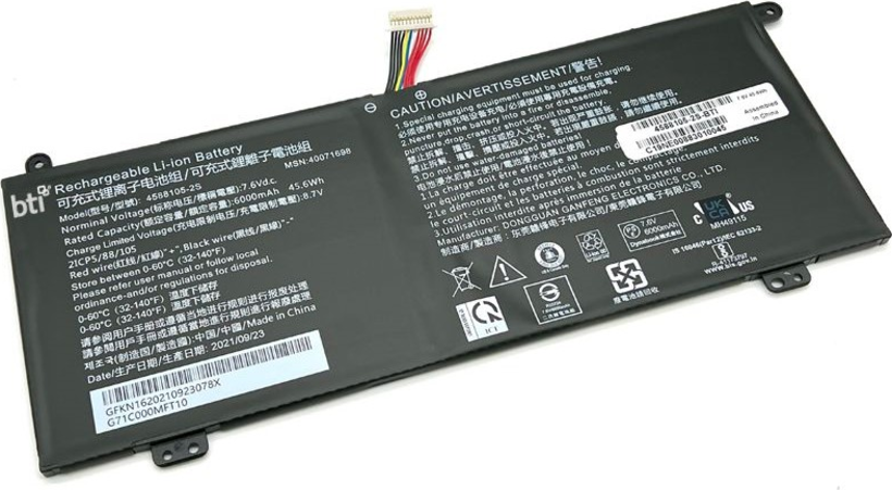 BTI 2-cell Toshiba 6000mAh Battery