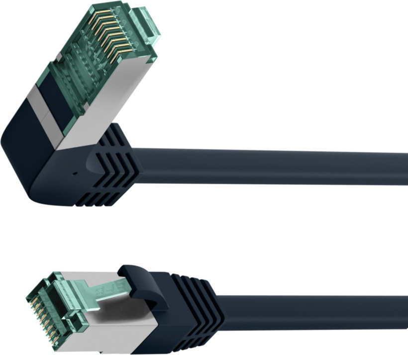 PatchCab RJ45/RJ45 90° S/FTP Cat6a 3m Bl