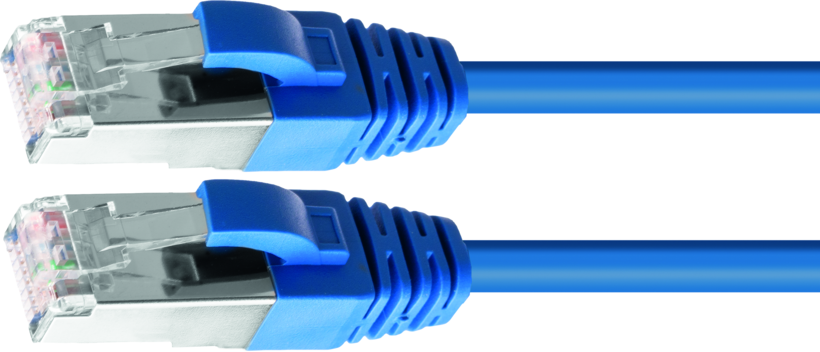 Patch Cable RJ45 S/FTP Cat6 0.3m Blue