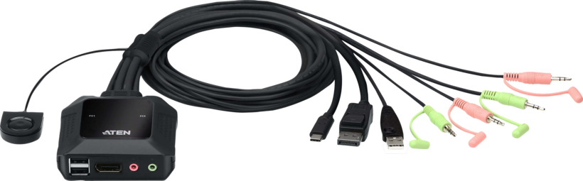 ATEN CS52DP KVM Switch DP/Type-C 2-port