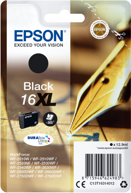 Encre Epson 16XL, noir