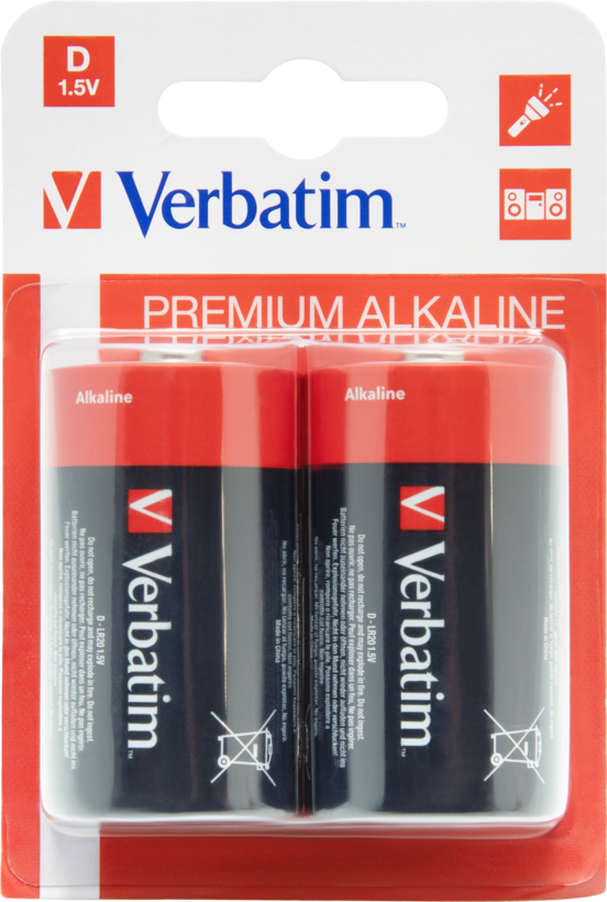 Verbatim LR20 Alkaline Battery 2-pack