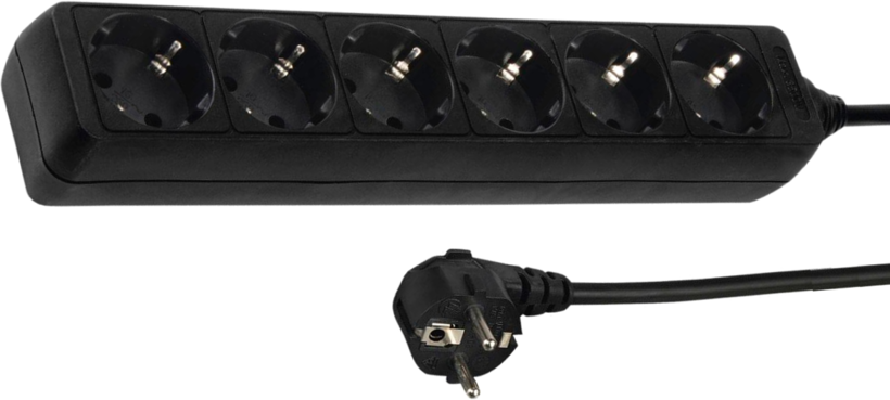 Power Strip 6-way 1.4m Black