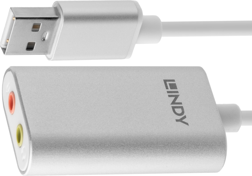 Adapter USB Typ A St - 2xKlinkenBu3,5 mm