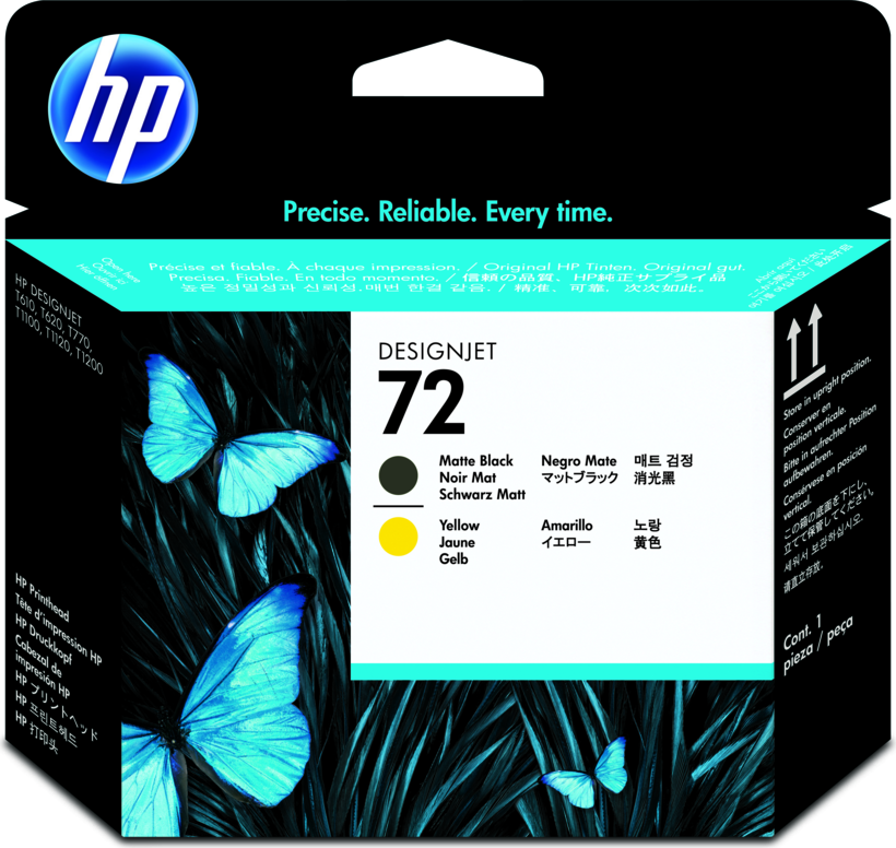 Testina di stampa HP 72 nero op.+giallo