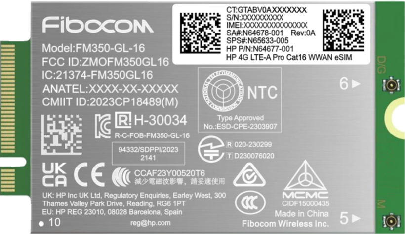 Módulo HP 4G LTE-A WWAN