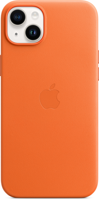 Apple iPhone 14 Plus Leather Case Orange