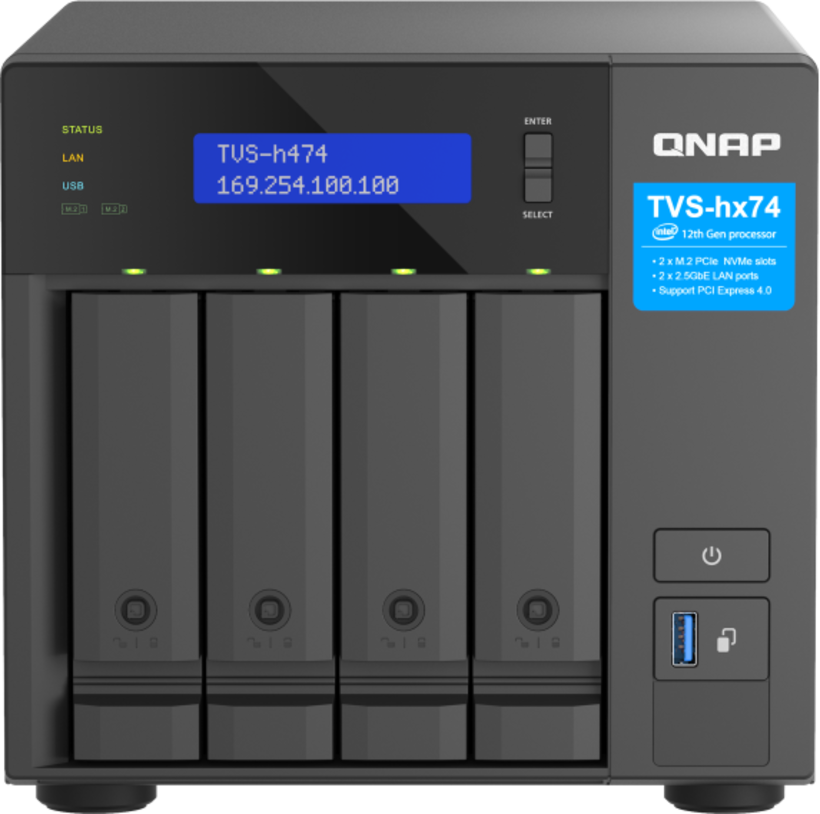 QNAP TVS-h474 8 GB 4 rekeszes NAS