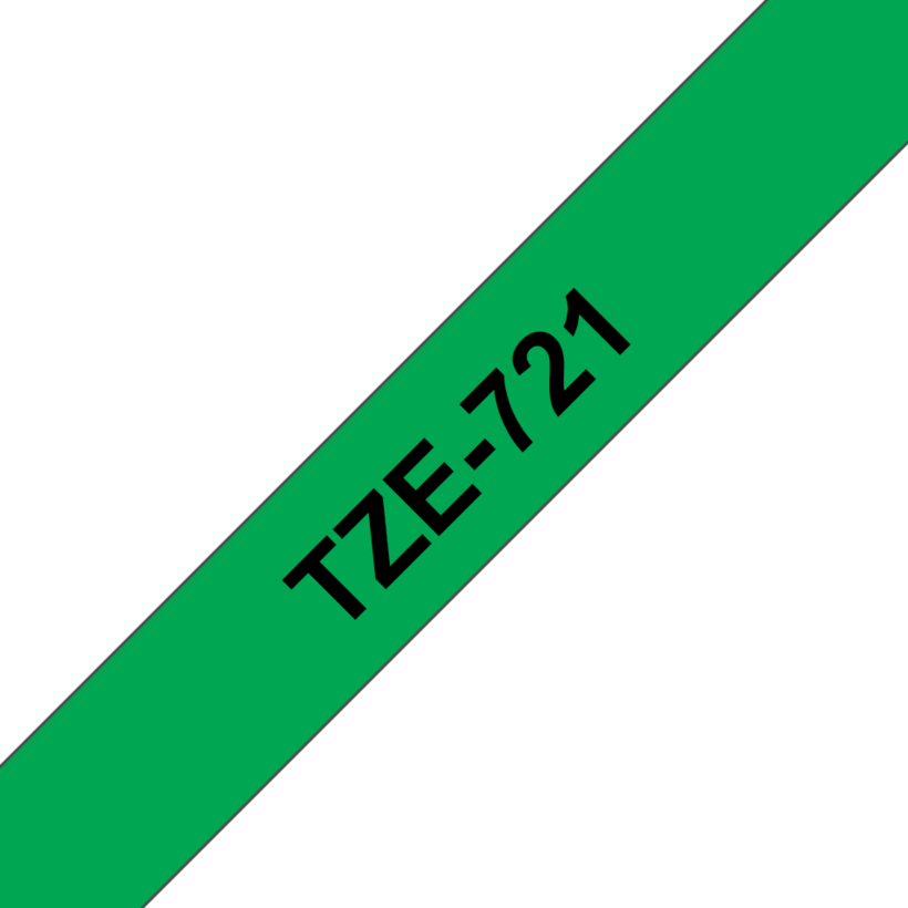 Brother TZe-721 9mmx8m Label Tape Green