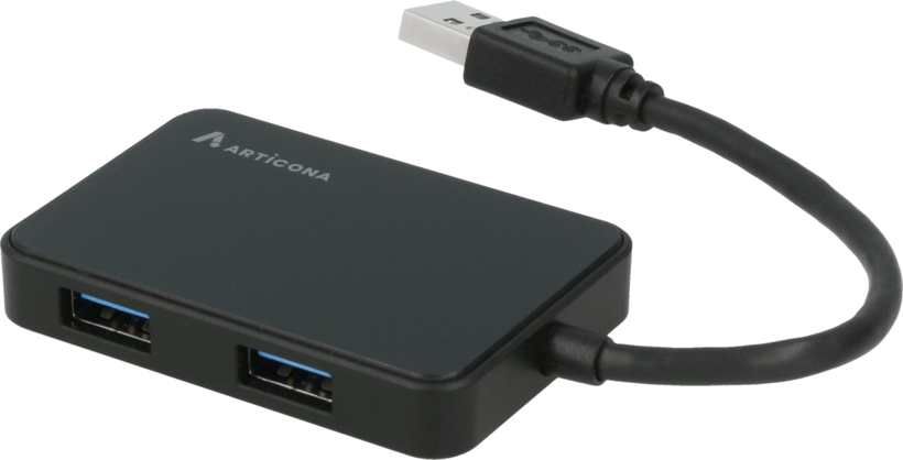 ARTICONA 4-Port USB Hub 3.0 schwarz