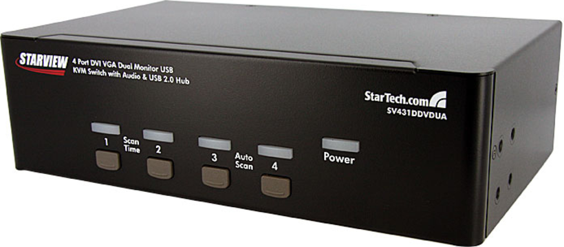 Commutateur KVM StarTech 4 ports DVI VGA