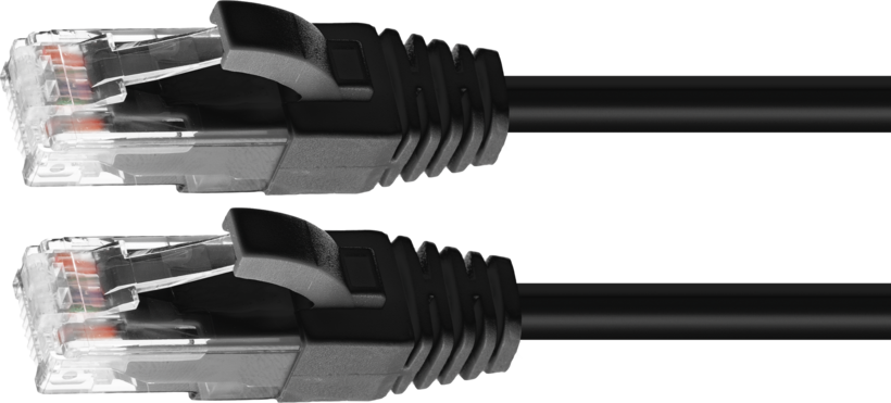 Patch Cable RJ45 U/UTP Cat6 1m Black