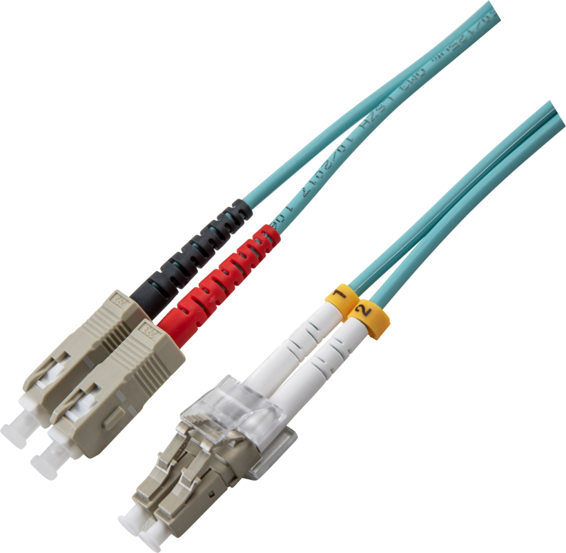 Glasv patchkabel dupl LC-SC 2 m 50/125 µ
