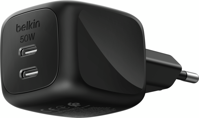 Adattatore ricarica GaN USB-C duale 50 W